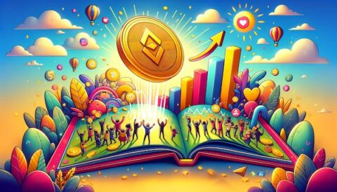 Cartoonish rocket with Floki Inu coin soaring through starry sky symbolizing cryptocurrency surge Floki Inu’s 300% Surge: Missed It? Discover What’s Next!